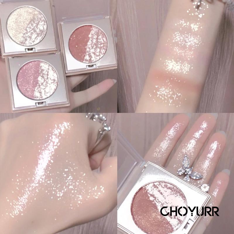 【COD】3 In 1 Eyeshadow / Highlighter / Blush On Dua Warna Diamond Eye Shadow Shiny Super Flash Pearlescent Polarized Glitter Long Lasting-CH