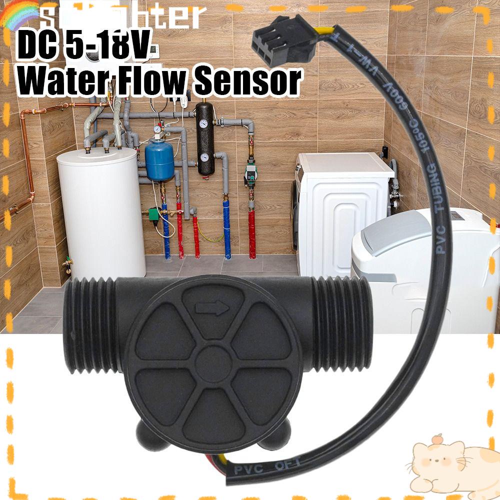 Solighter Sensor Aliran Air Portable Profesional DC 5-18V Hall Flow Sensor