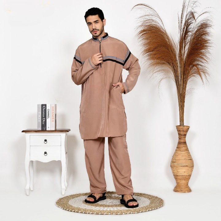 Setelan Pria Al Zafeer Rafvero Baju Gamis Muslim Model Terbaik Bahan Premium
