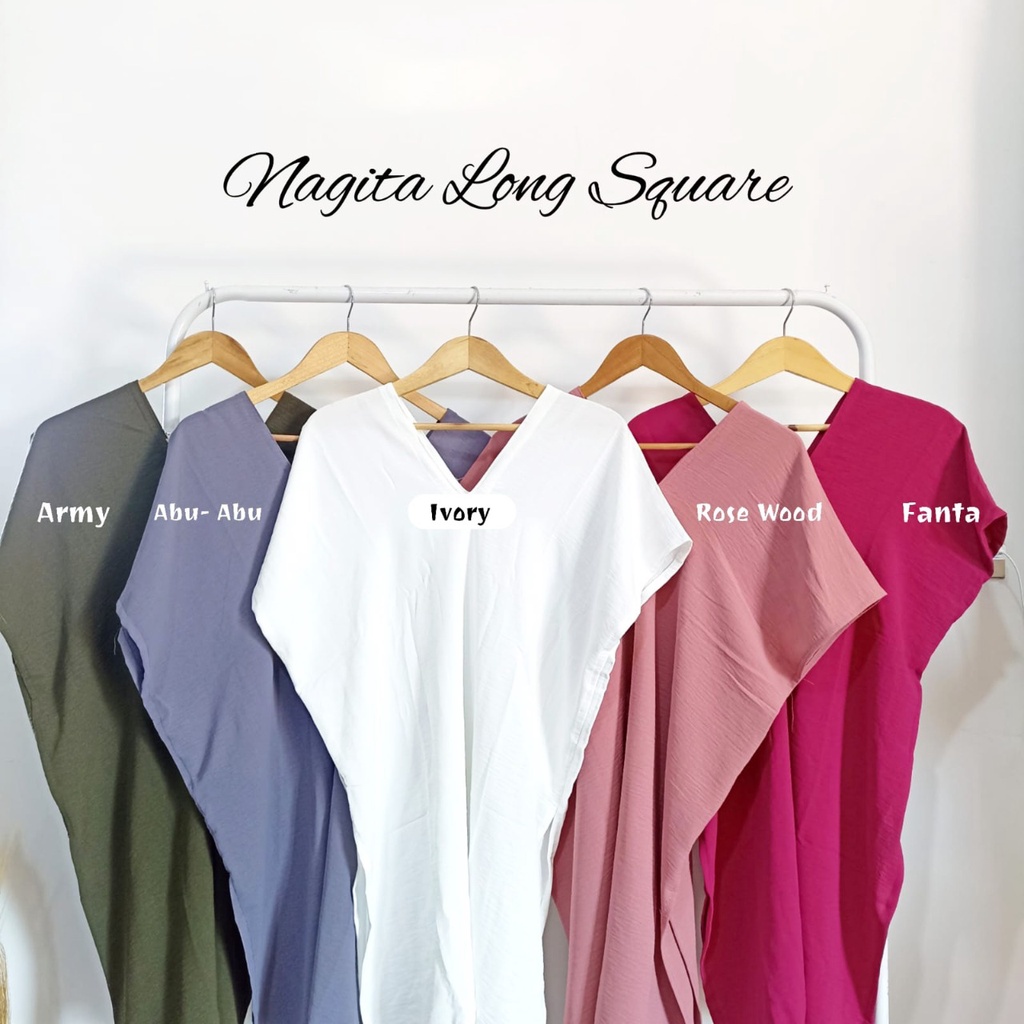 Long Square Nagita Crinkle Aiflow / Baju Atasan Wanita