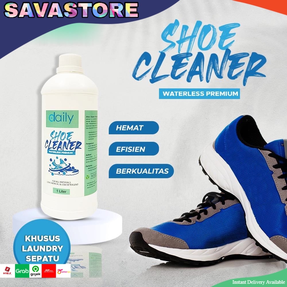 CAIRAN AMPUH PEMBERSIH SEPATU REFILL 1 LITER DAILY SHOE CLEANER WATERLESS 1L LAUNDRY SEPATU