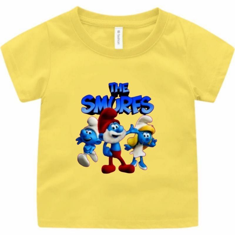 baju kaos atasan anak THE SMURFS