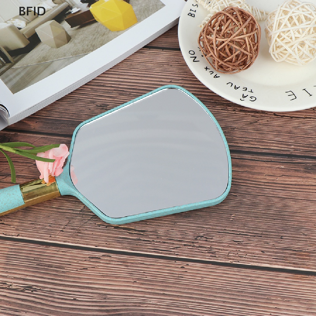 [BFID] Kaca Cermin Tangan Vintage Plastik Makeup Vanity Mirror Rectangle Pegang Cermin Kosmetik [ID]