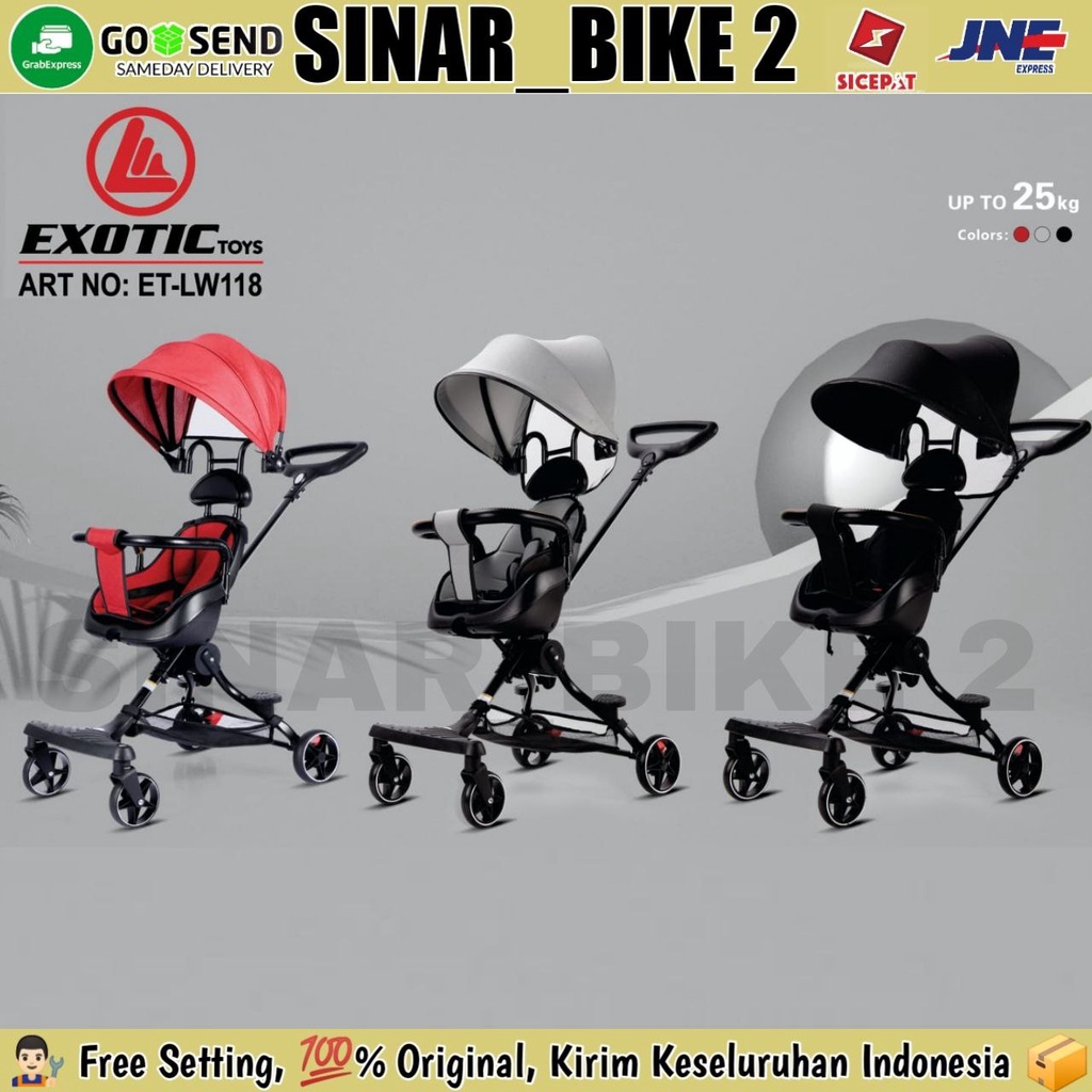 Magic Stroller Exotic LW-118 Kereta Dorong Stroller Bisa Dua Arah &amp; Magic Stroller Family City Stroller Bisa Dua Arah