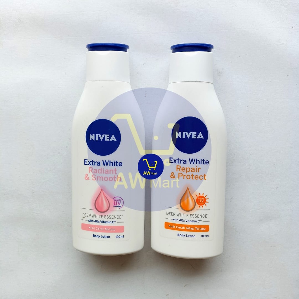 NIVEA BODY LOTION 100ML EXTRA WHITE RADIANT &amp; SMOTH,  REPAIR &amp; PROTECT