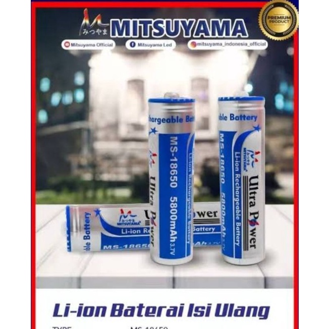 Baterai Cas / Rechargeable Mitsuyama 18650 5800mAh