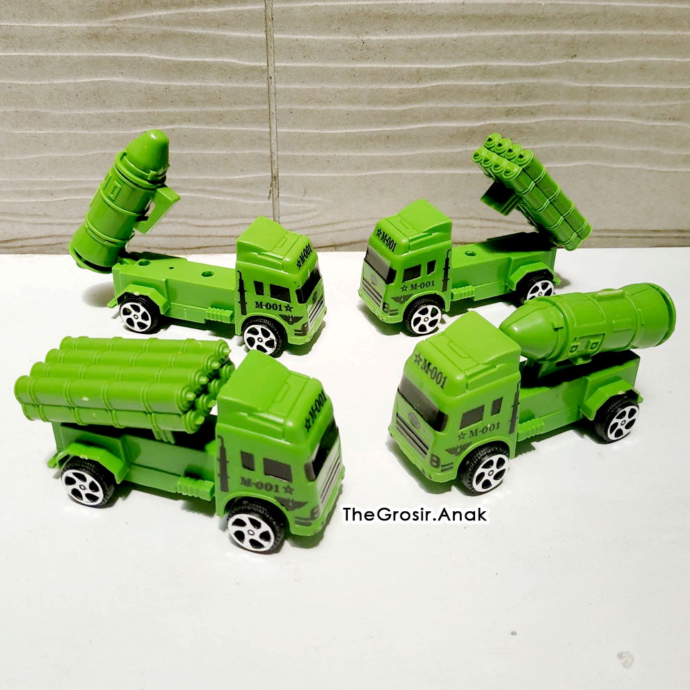 MURAH!!! Mini Army Truck PB Pull Back Truk Tentara Militer Roket Rudal