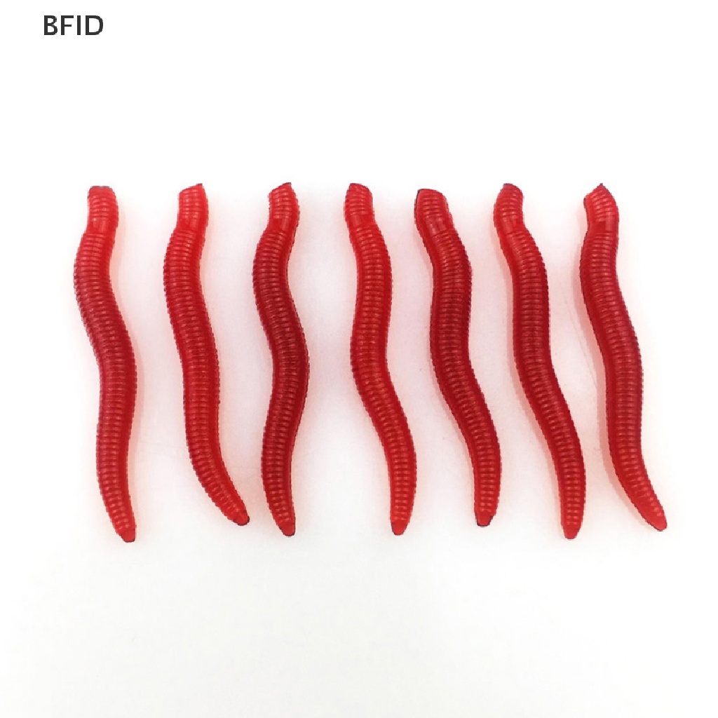 [BFID] 100pcs Silikon Cacing Merah Soft Lures Cacing Tanah Umpan Karet Udang Bass Ikan Gurame [ID]