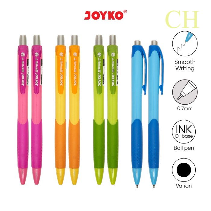 

Ball Pen / Pulpen / Pena Joyko BP-179 / Spirit / 0.7 mm - Hitam