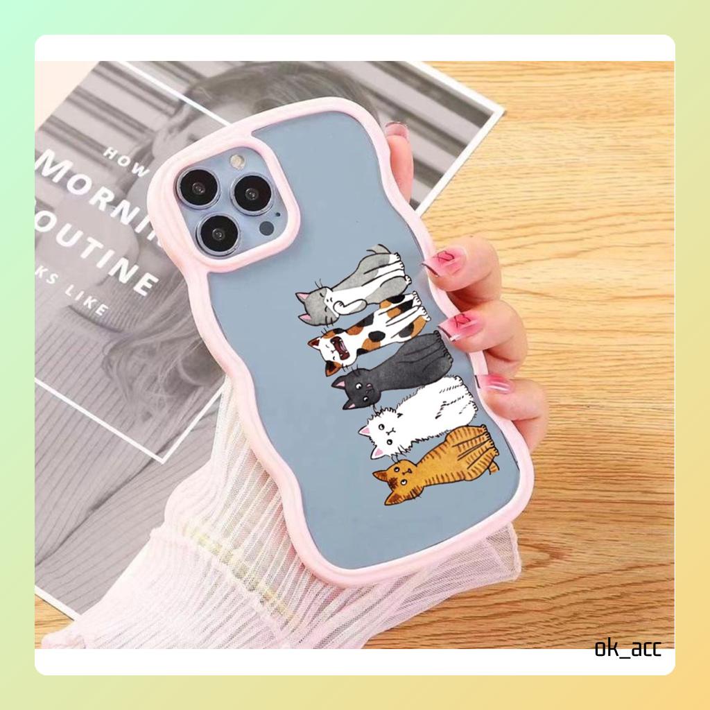 BARU Softcase Motif karakter kitten Cat Kucing Casing For Iphone 7+ 8+ Plus X Xs Xr Max 11 12 13 14 Pro Max 14+ 14Plus HH35