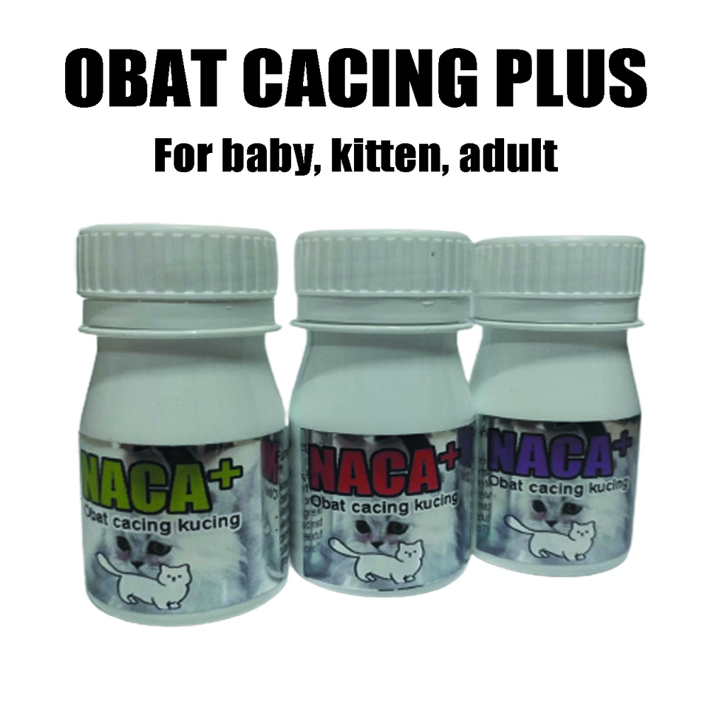 NACA PLUS OBAT CACING KUCING untuk baby kitten dan dewasa