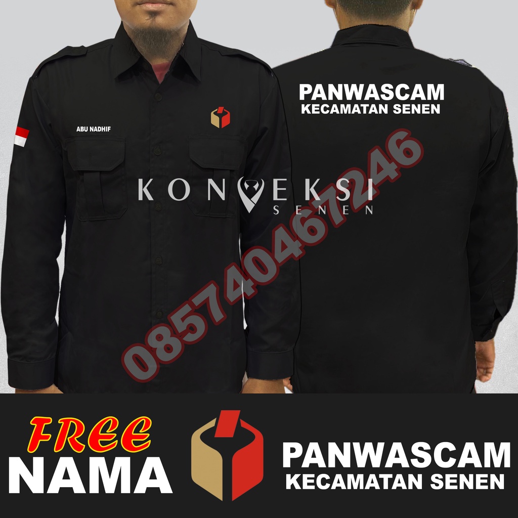 kemeja panwaslu baju panwaslu KEMEJA PANWASCAM baju PANWASCAM seragam PANWASCAM Pdh PANWASCAM kemeja kerja PANWASCAM