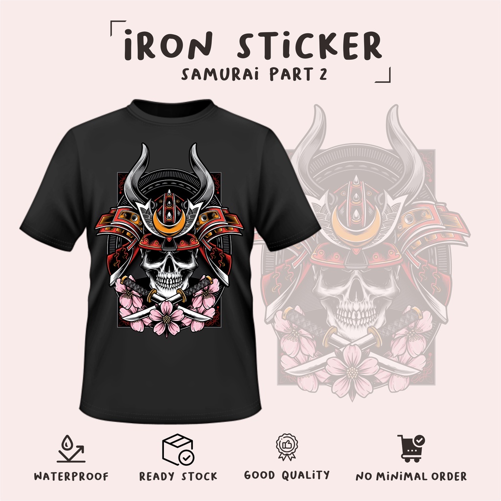 

murah cetak SAMURAI-2/cetak sablon dtf/stiker baju