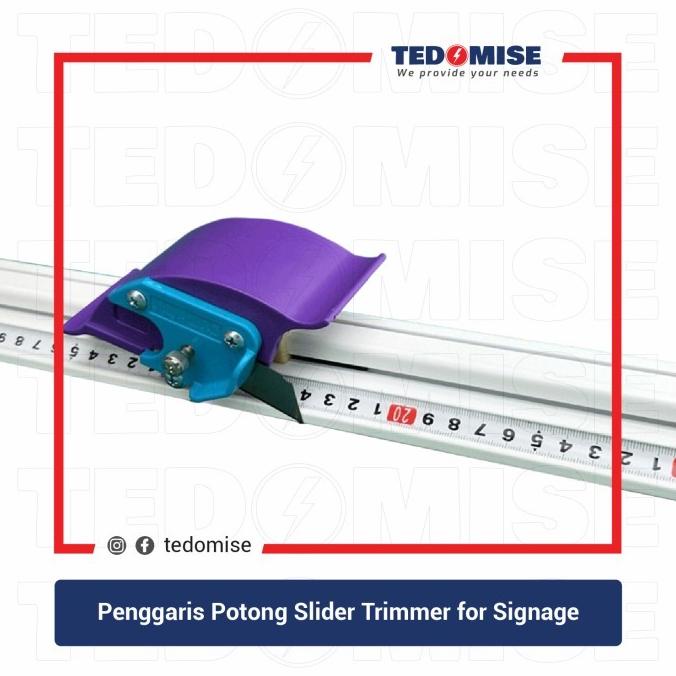 

Penggaris Potong/Mistar Cutter/Slider Trimmer for signage toko danang