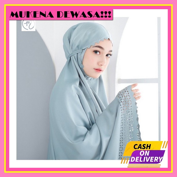 Mukena Lebaran Dewasa Terbaru2022 Mewah Bahan Kain Mukena Sutra Slik Premium Q6F5 Mukena Dewasa Katu