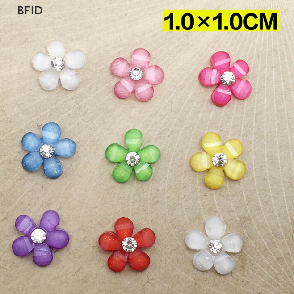 [BFID] Baru DIY 20pcs 10mm resin Bunga flatback Scrapbooking Untuk Telepon/Kerajinan Tangan Pernikahan [ID]