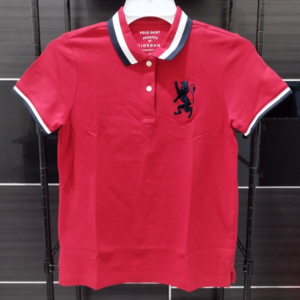 Kaos Polo Wanita Giordano Original 3D Lion Red Size M