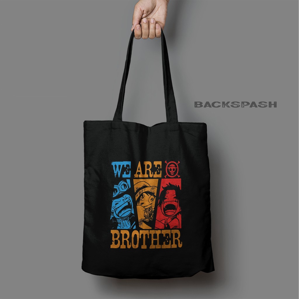 TOTEBAG ANIME ONE PIECE HITAM CUSTOM PRIA DAN WANITA