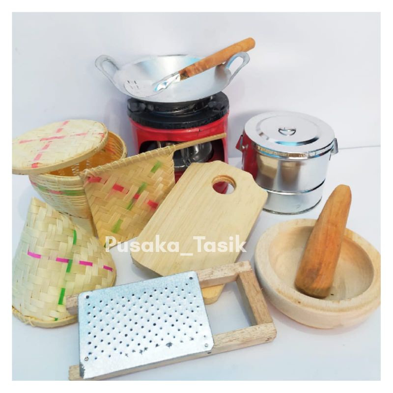 Alat masak masakan anak miniatur peralatan masak masakan mainan anak kompor mini