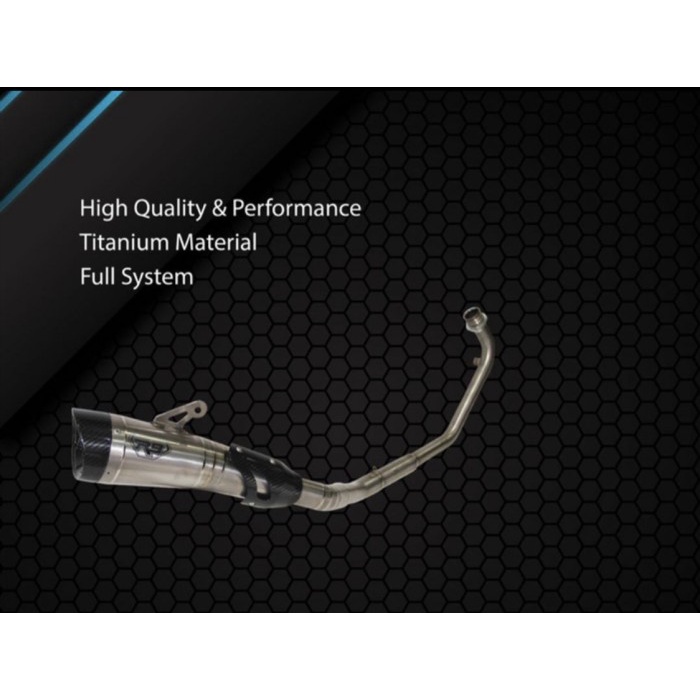 Knalpot R9 H2 Ti Titanium Carbon New R15 V3 / Mt15 / R15M Fullsystem #Original