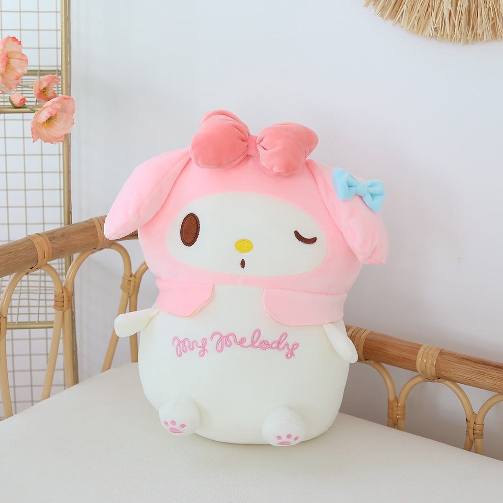 BONEKA CINNAMOROLL MELODY HANGYODON KUROMI POCHACCO DOG HELLO KITTY POMPOMPURIN PURIN IMPOR LUCU