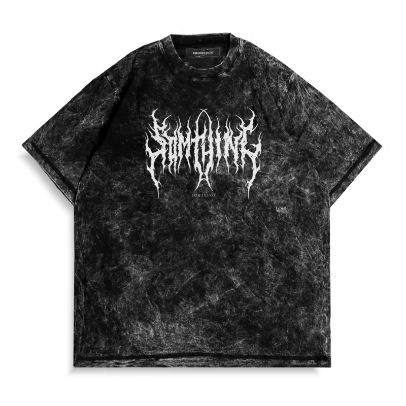 T-shirt Oversize Pria Wanita Nirvana Metal Sandwash Washed