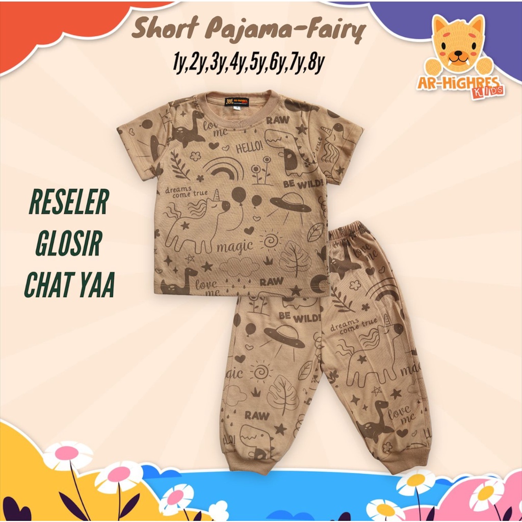 paket hemat 3stel,One Set Anak | Setelan Baju Anak | Short Pajamas Anak | Setelan Anak Full Printing Beli Minimal 3set Lebih Hemat