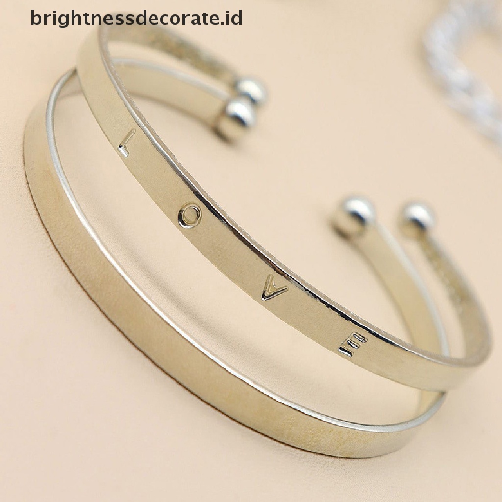 [Birth] 4pcs/set Wanita Fashion Punk Hip Hop Rantai Bangles Gelang Perhiasan Aksesoris [ID]