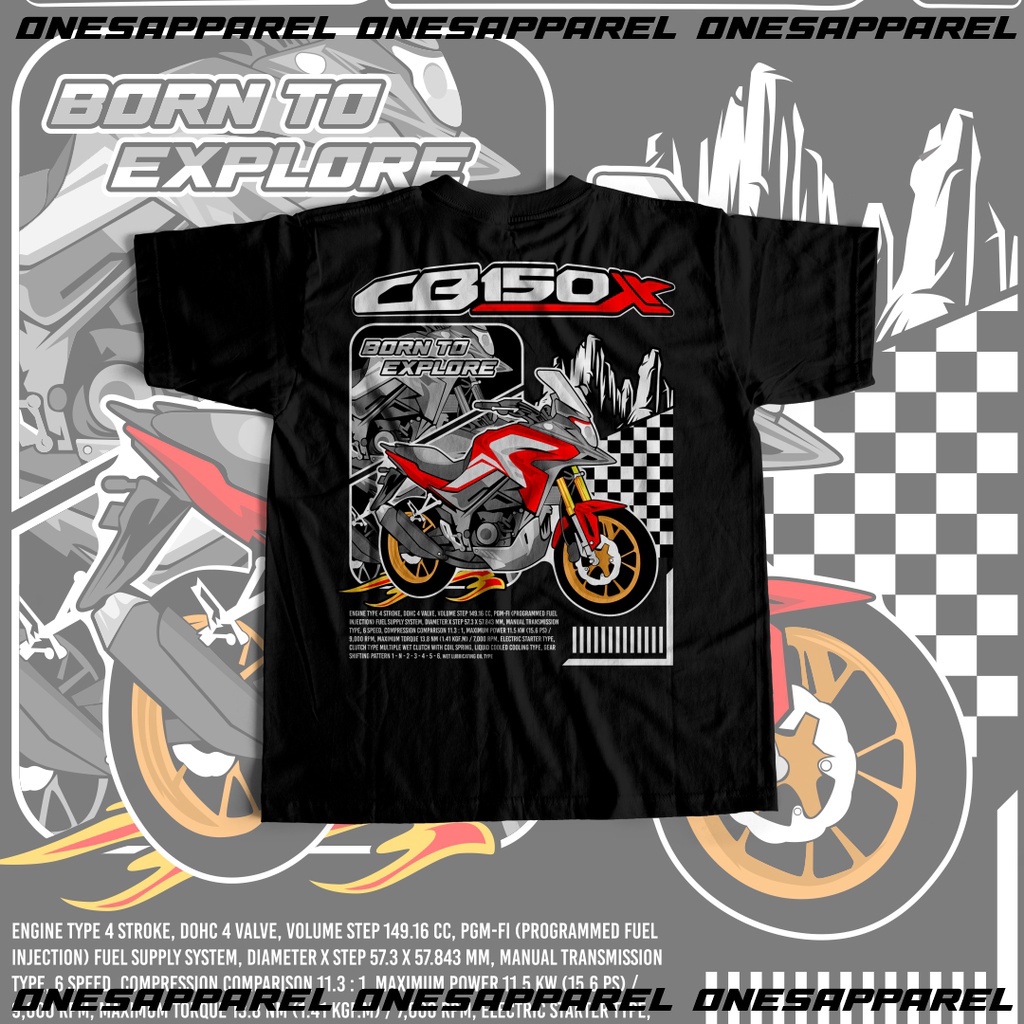 Kaos Motor Pria Wanita Honda CB150X