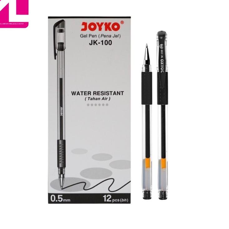 

Kejutan Terkini Gel Pen Pulpen Pena Joyko JK-100 Black 0.5 mm 1 Box 12 Pcs