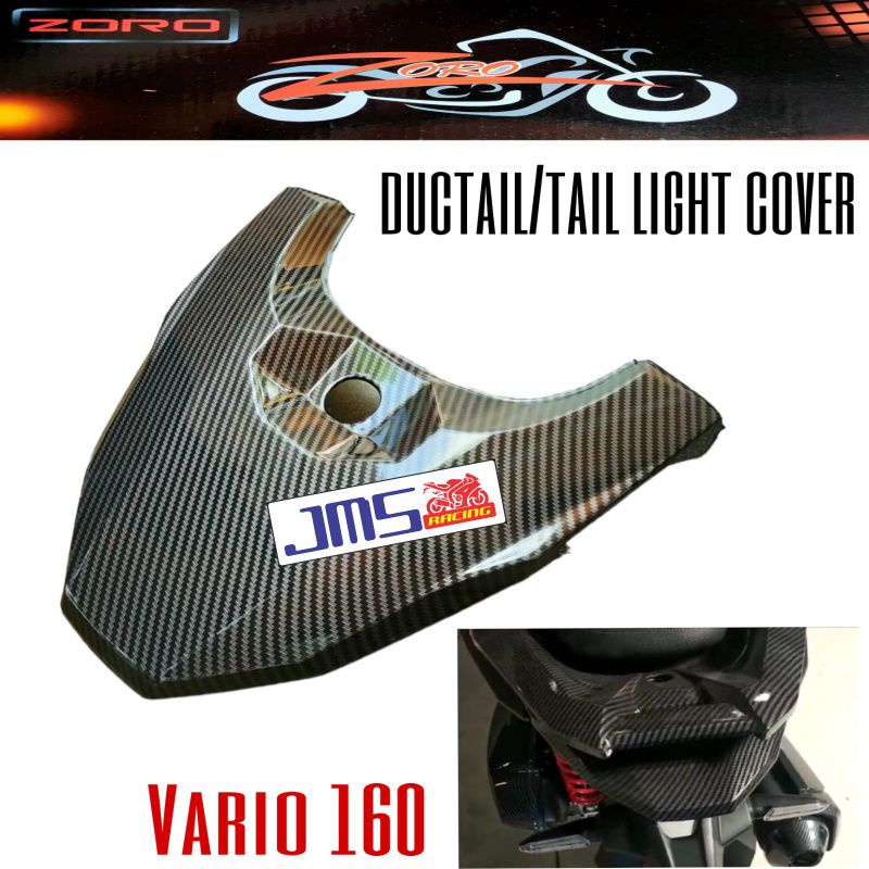cover tutup carbon ducktail/tail light cover stop atas lampu belakang carbon vario160 new zoro