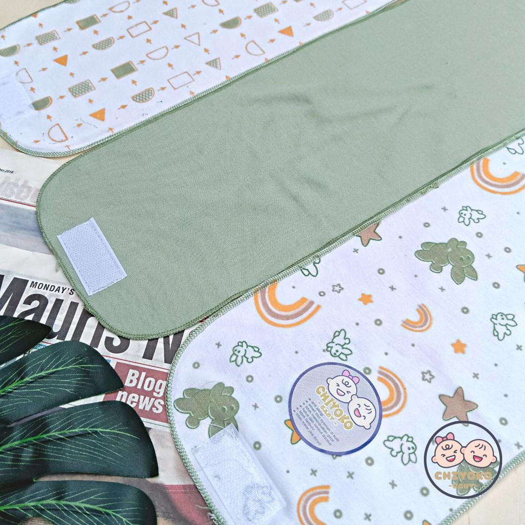 6 Pcs Gurita PEREKAT Bayi Baru Lahir Serian HIJAU Chiyoko Baby