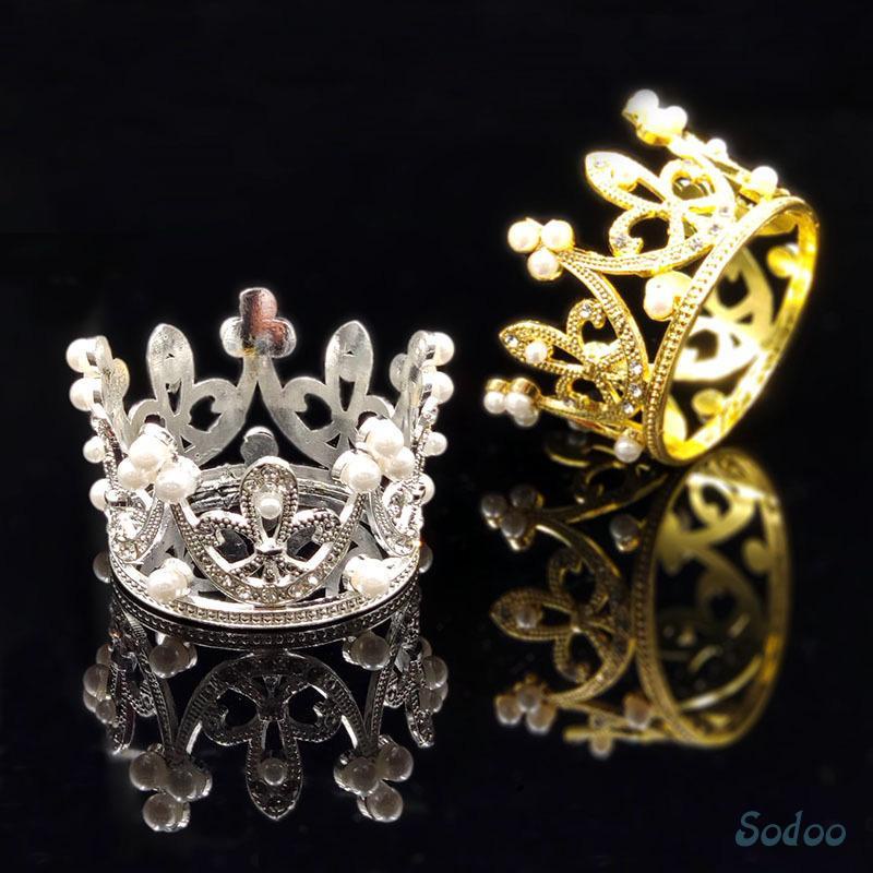 COD Mini Topper Kue Mahkota Mutiara Kue Ulang Tahun Dekorasi Anak Hiasan Ornamen - SO