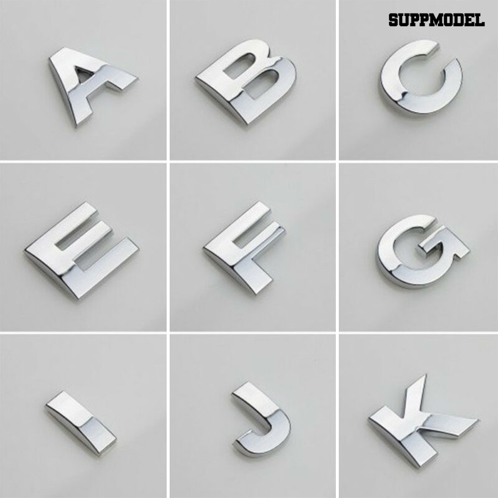 [SM] Number Letter Self-adhesive Auto Sticker Mobil Badge Decals Emblem Dekorasi