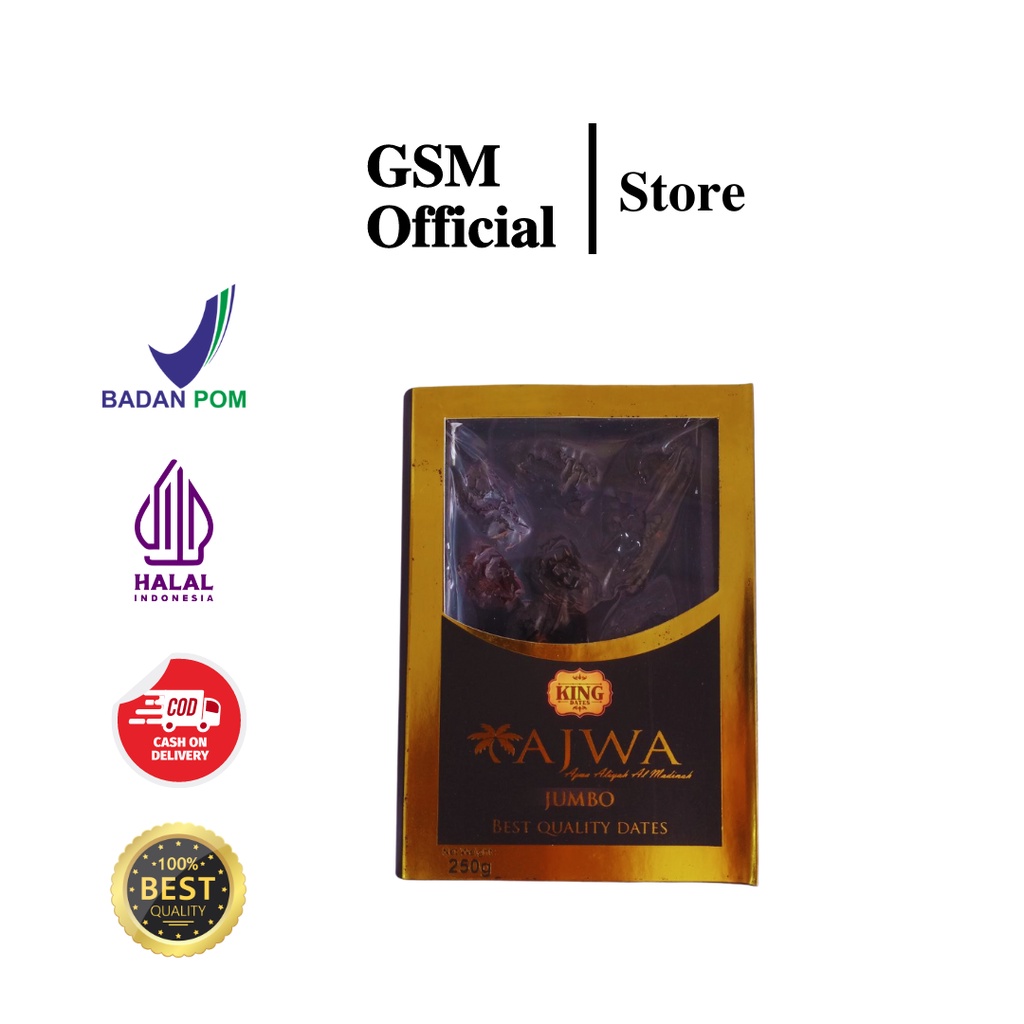 

Kurma Ajwa 250gr JUMBO - King Dates Ajwa 250gr JUMBO