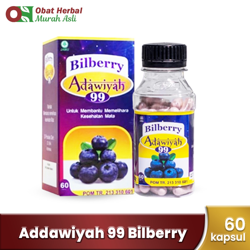 Bilberry Addawiyah 99  60 Kapsul - Herbal Kesehatan Mata membantu mengatasi mata Buram &amp; Katarak