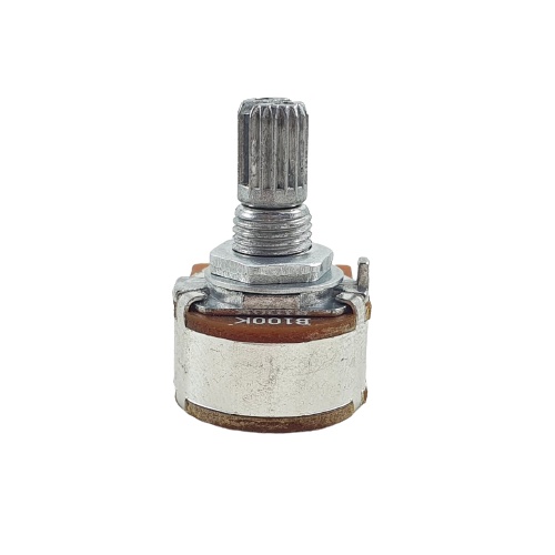 Potensio 6 pin 100k Drat Stereo Kaki 3-3 Lurus Volume Mixer 104