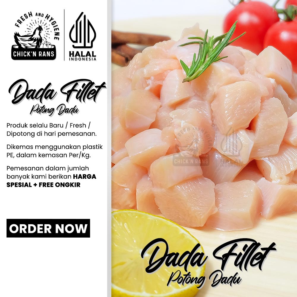 

Ay00! Daging Ayam Dada (Potong Dadu)
