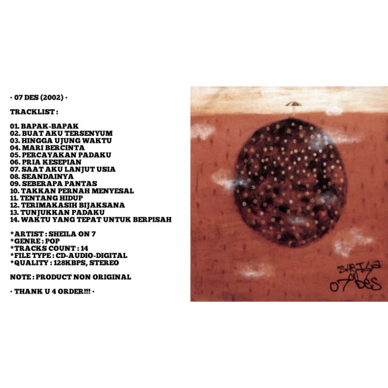 Cd sheila on 7 07 des 2002