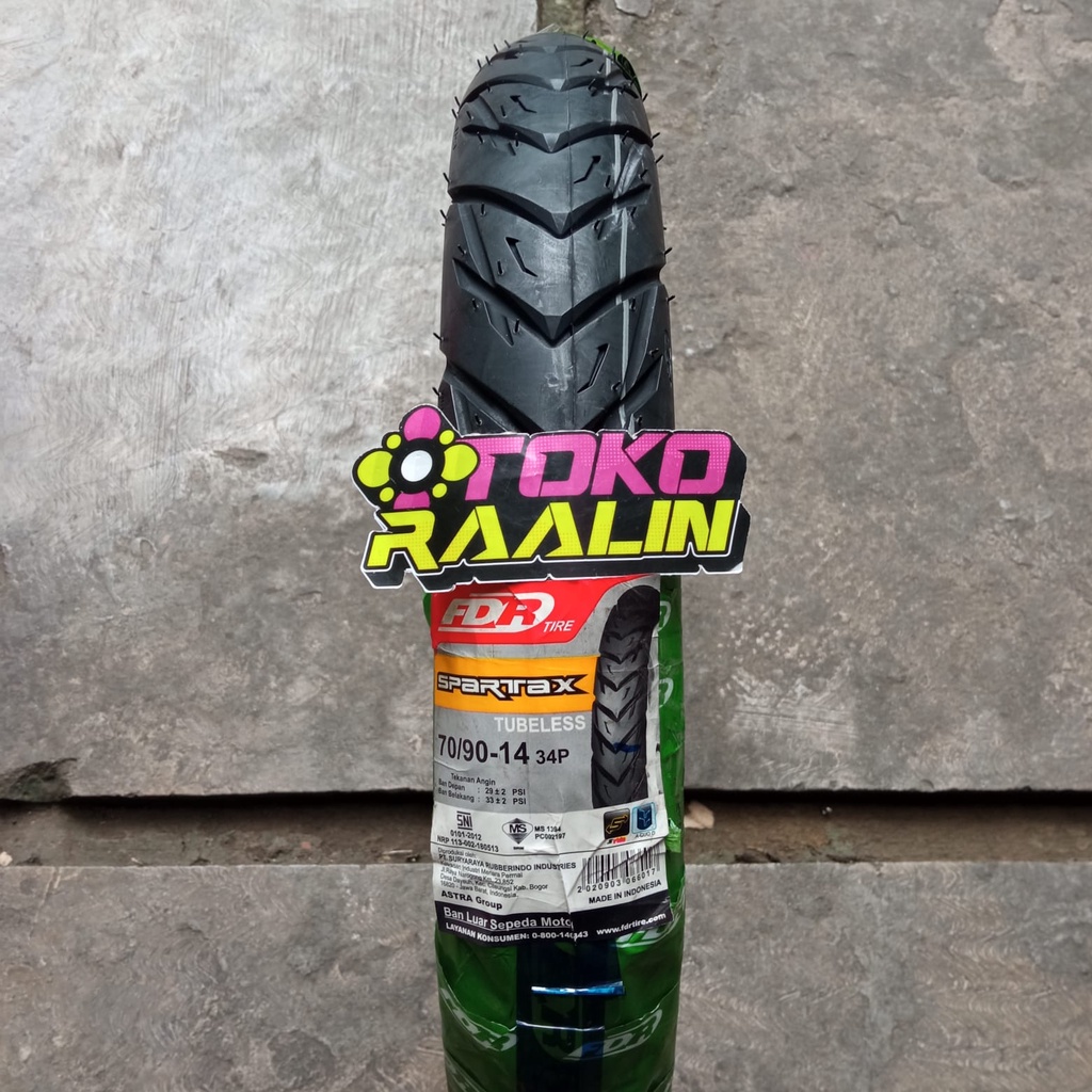 Ban Luar Ban Motor Tubles FDR 14 70/90 70 90 14 Type Spartax