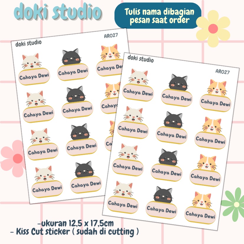 

[DOKI] Stiker Dekorasi Lucu / Sticker Journal / Stiker Aesthetic Memo Sticky Notes Journal Scrapbook Planner - Sticker Nama / Barang