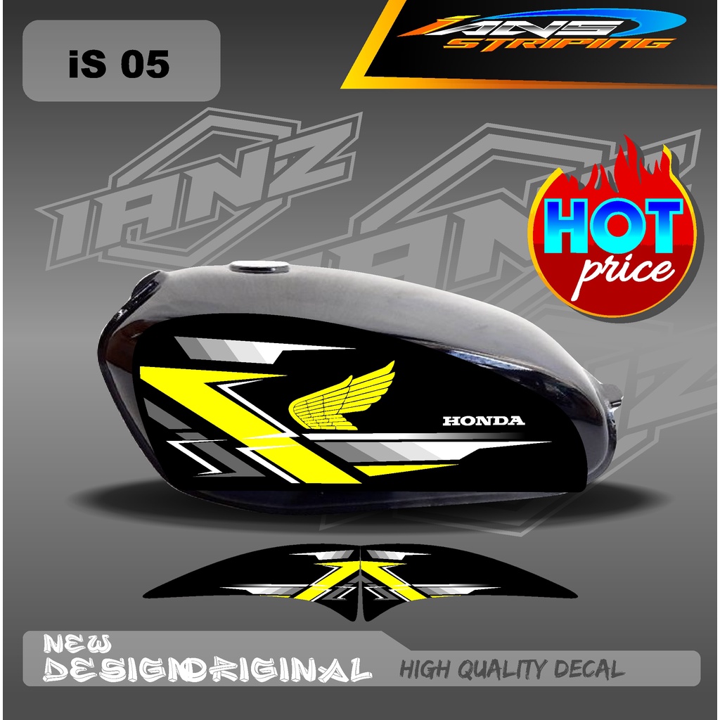 STRIPING CB 100 STANDART / STIKER CB 100 CUSTOM HOLOGRAM DAN NON HOLOGRAM IS05