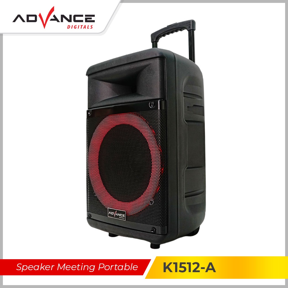 Speaker Bluetooth 15 inch ADVANCE K1512A PA System Speaker Meeting Portable Free Mic Wireless