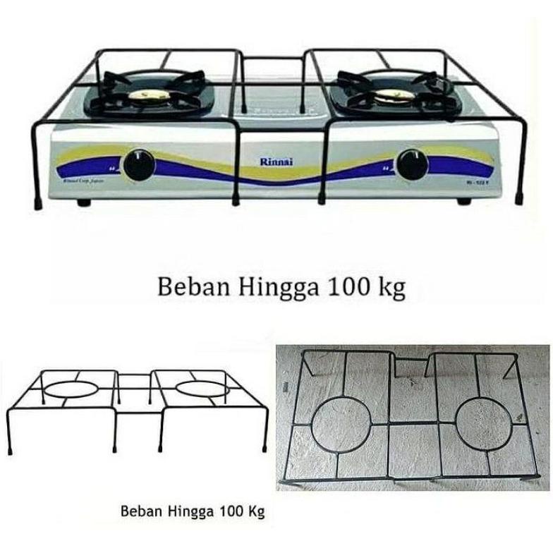 64 TUNGKU KOMPOR RINNAI JUMBO/ Behel Rangka Kompor Rinai  JUMBO Ukuran P76 L46 T21 Terkini ̿