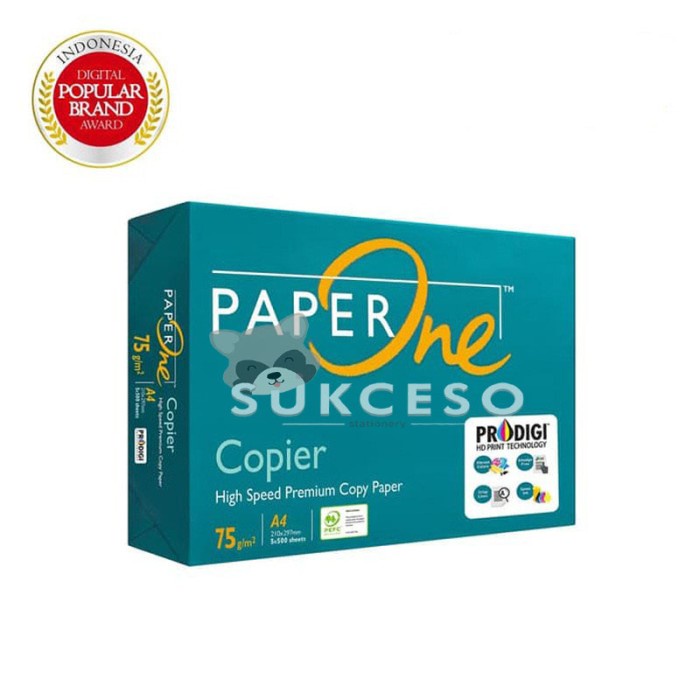 

$$$$] Paper One A4 Kertas HVS Print Fotocopy 75gr/gsm Berkualitas