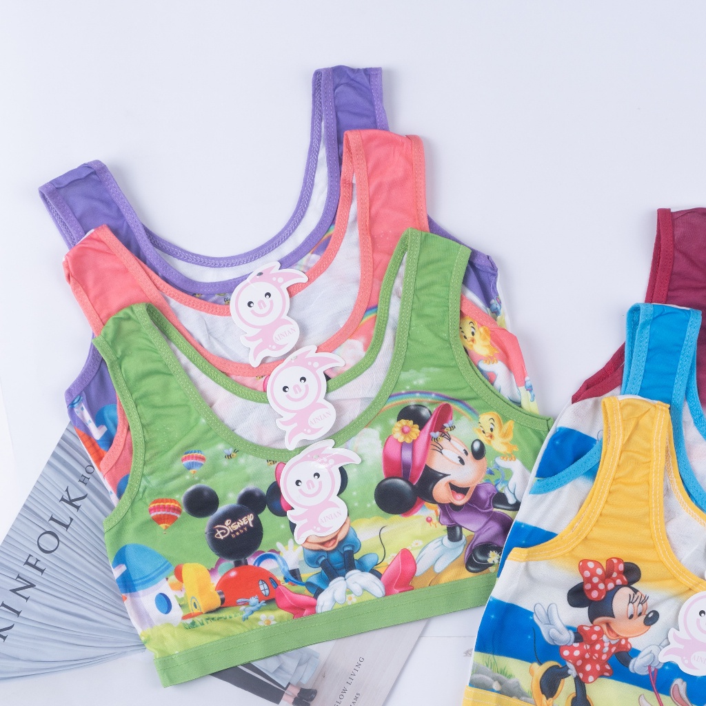 Miniset Anak Perempuan Motif Kartun Bahan Katun Import / Miniset Untuk Anak Perempuan Mickey Mouse Ainian