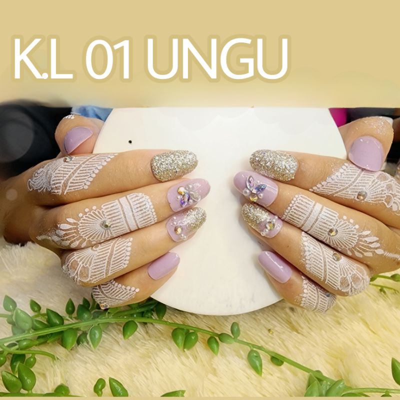 [POM] KUKU PALSU HAND MADE POMPOM UNTUK WEDDING LAMARAN FREE TOOLKIT BISA PILIH SIZE KIRIM HARI YANG SAMA