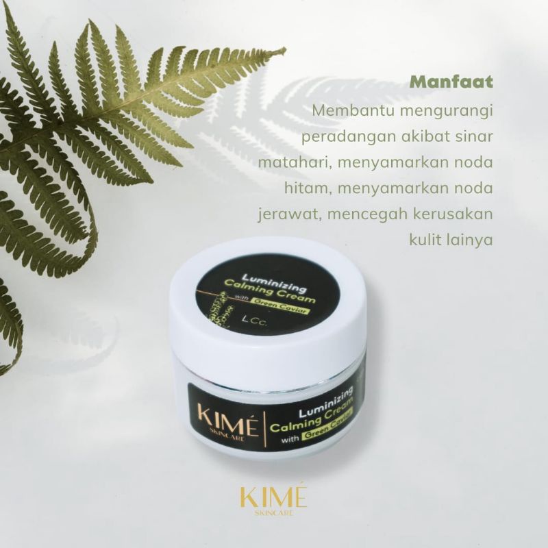 Kime Skincare Korea Day Night Calming Cream Luminizing Jeju