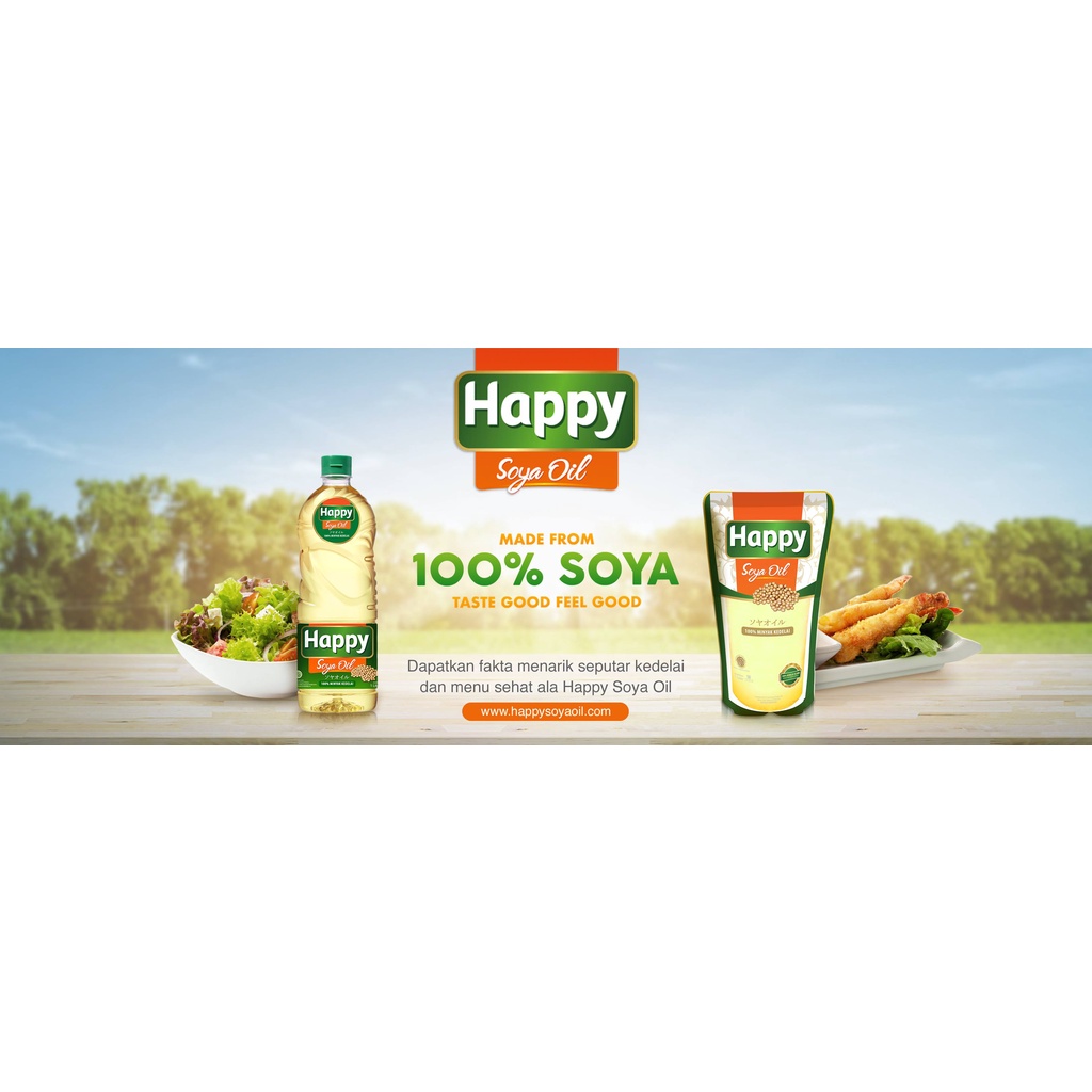 Happy / Minyak Kedelai Soya Oil Salad Vege Halal Murni / 5 Ltr Liter