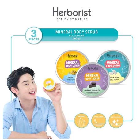 ^ KYRA ^ Herborist Mineral Body Scrub With Sea Salt Perawatan Tubuh Vitamin E Brightening Glowing